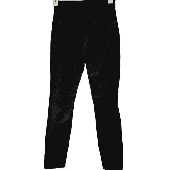 DL 1961 Chrissy black velvet ultra high rise button fly ankle pants Size 27 Goth - Picture 4 of 8